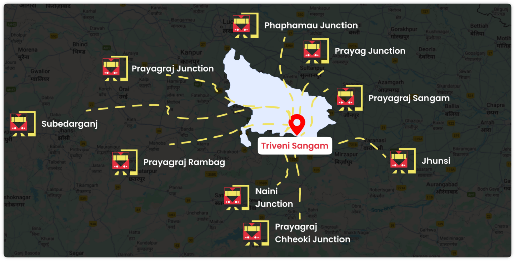 how to reach maha kumbh mela by trains