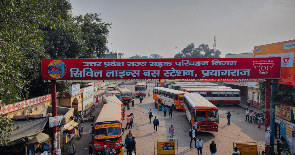 how to reach kumbh mela prayagraj by bus