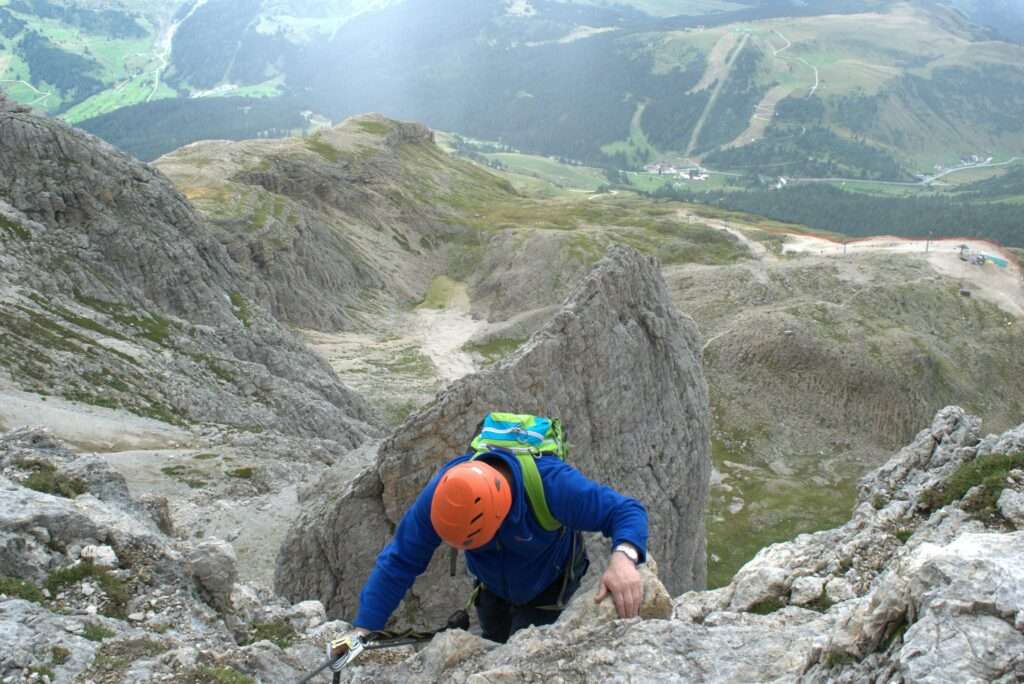 Mountaineering Trainees rock climbing